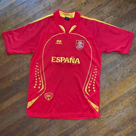 Espana Soccer Jersey Praha Sport Wear Size Large - Picture 1 of 8